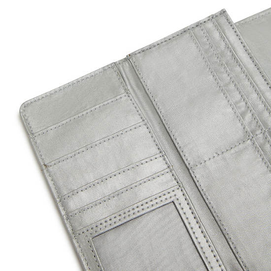 Portefeuilles Kipling Money Land Metallic Snap Wallet Argent | FR 1036WN